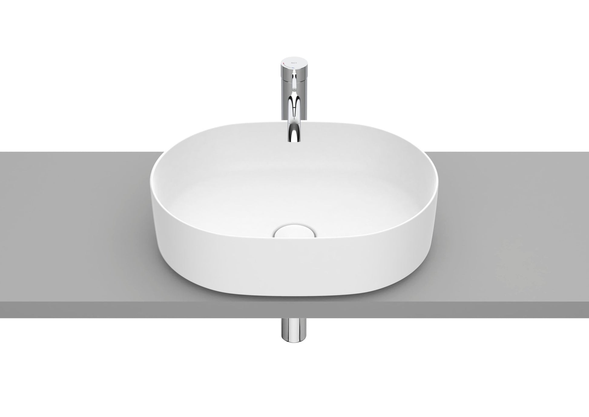 Roca - Round - Lavabo Inspira de Fineceramic® de sobre encimera - BricoandPool