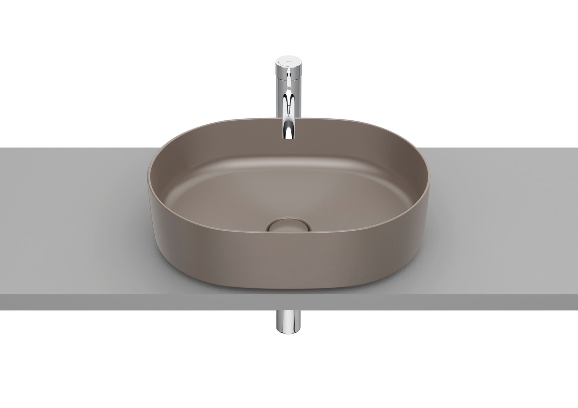 Roca - Round - Lavabo Inspira de Fineceramic® de sobre encimera - BricoandPool