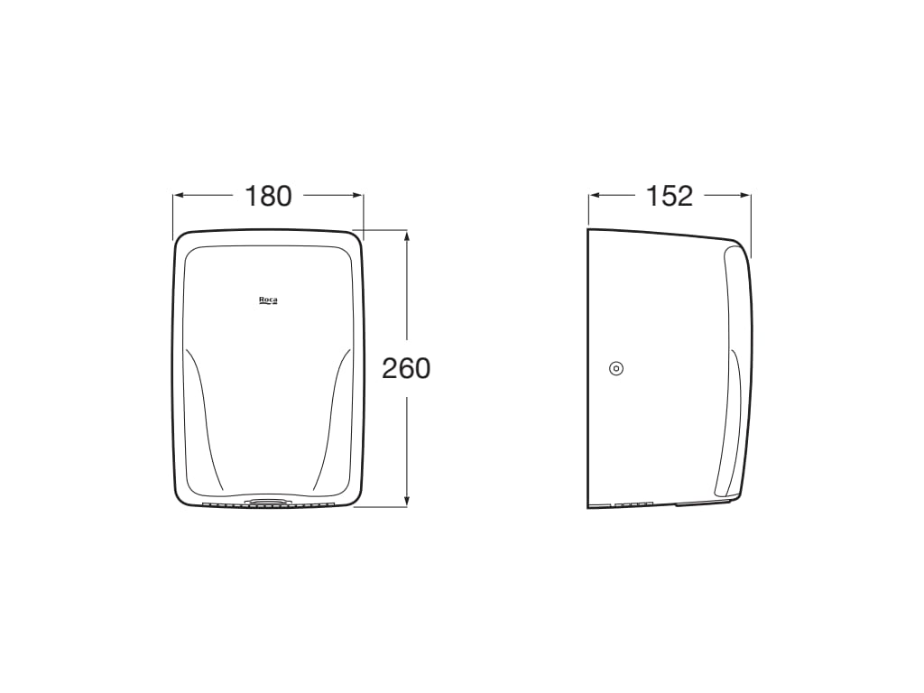 Roca - Secador de manos con sensor Public A818021001 - BricoandPool