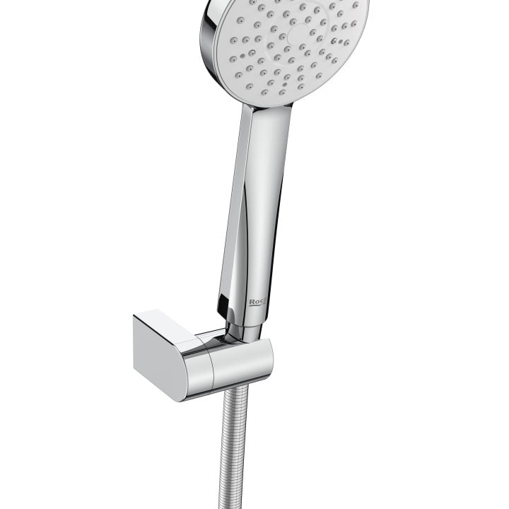 Roca - Set ducha de mano de 100 mm de 1 función, soporte articulado y flexible de 1,70 m Stella A5B9C03C00 - BricoandPool