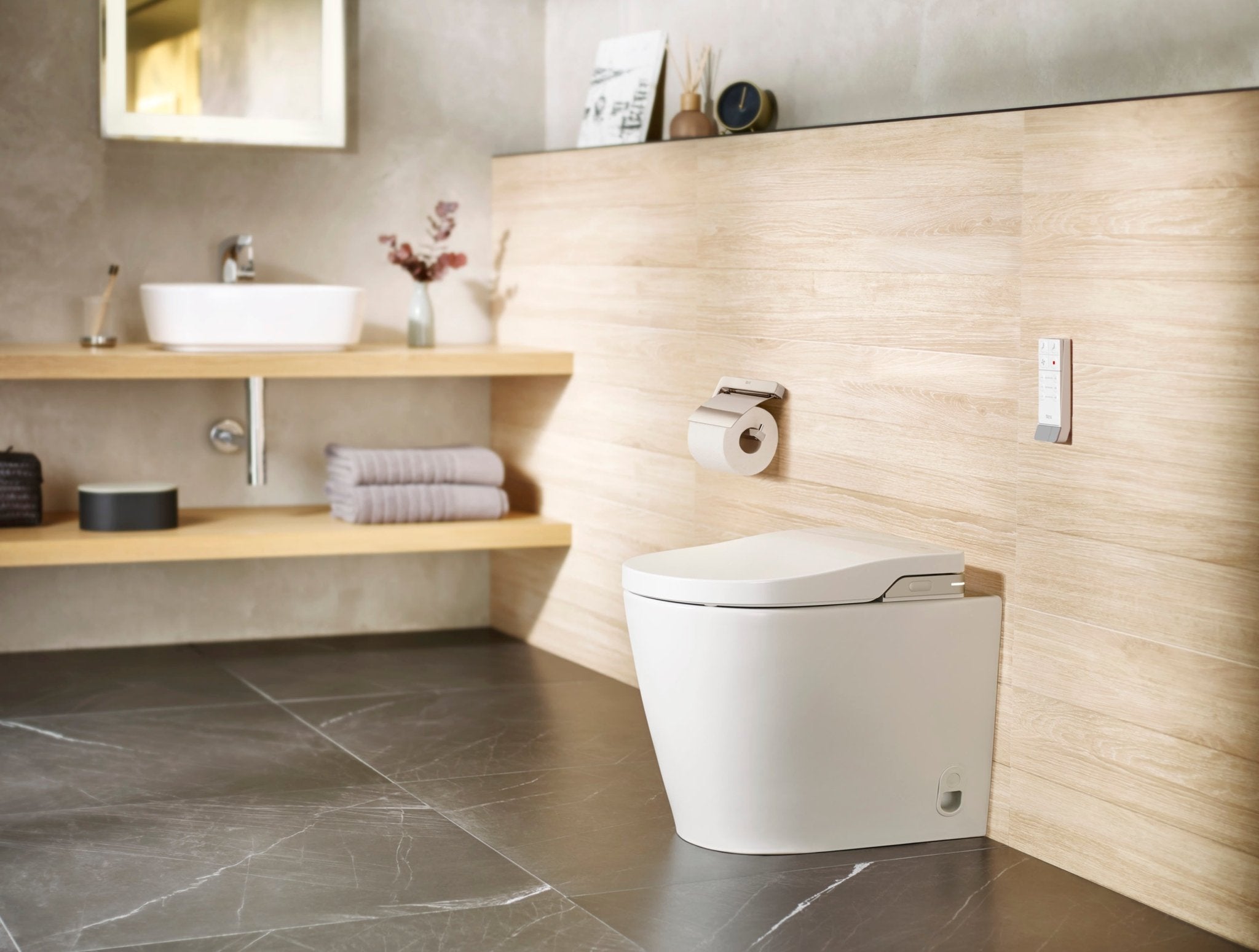 Roca - Smart toilet adosado a pared Rimless con tanque integrado In - tank A803095001 - BricoandPool