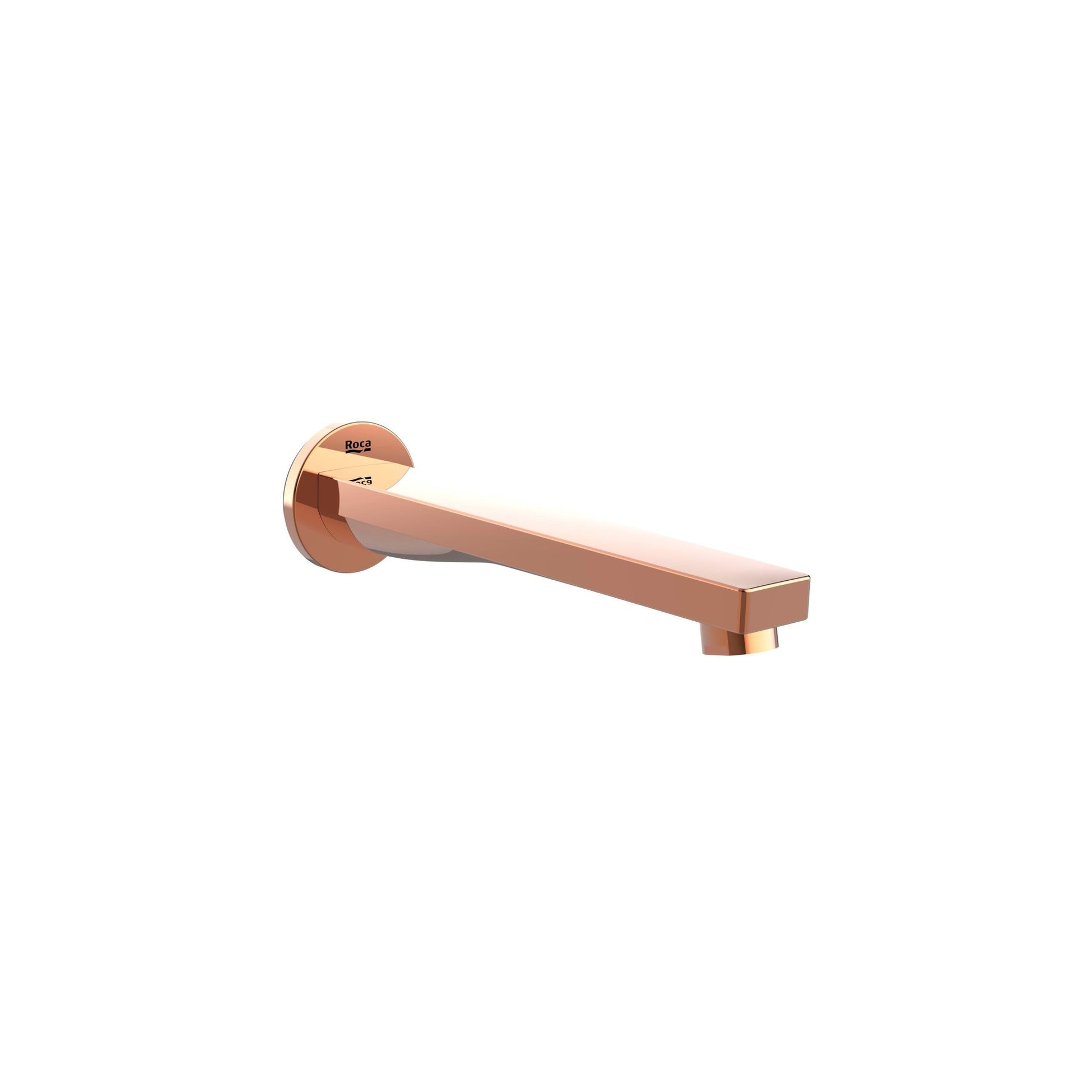 Roca - SQUARE - Caño de pared para bañera Aqua Oro Rosado A5253089RG - BricoandPool