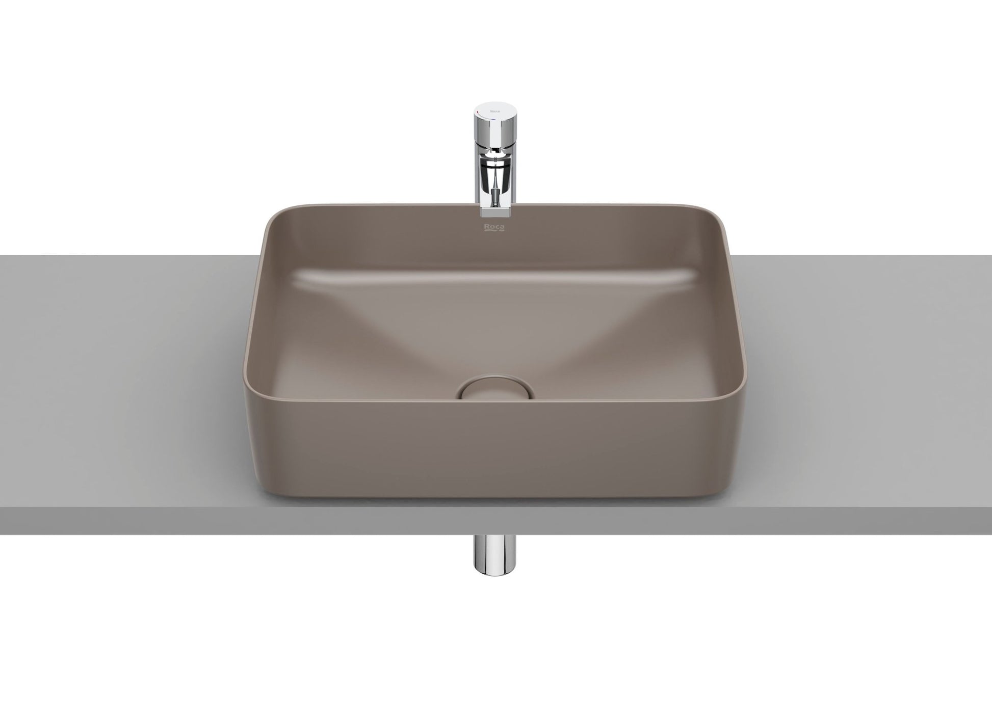 Roca - Square - Lavabo Inspira de Fineceramic® de sobre encimera - BricoandPool