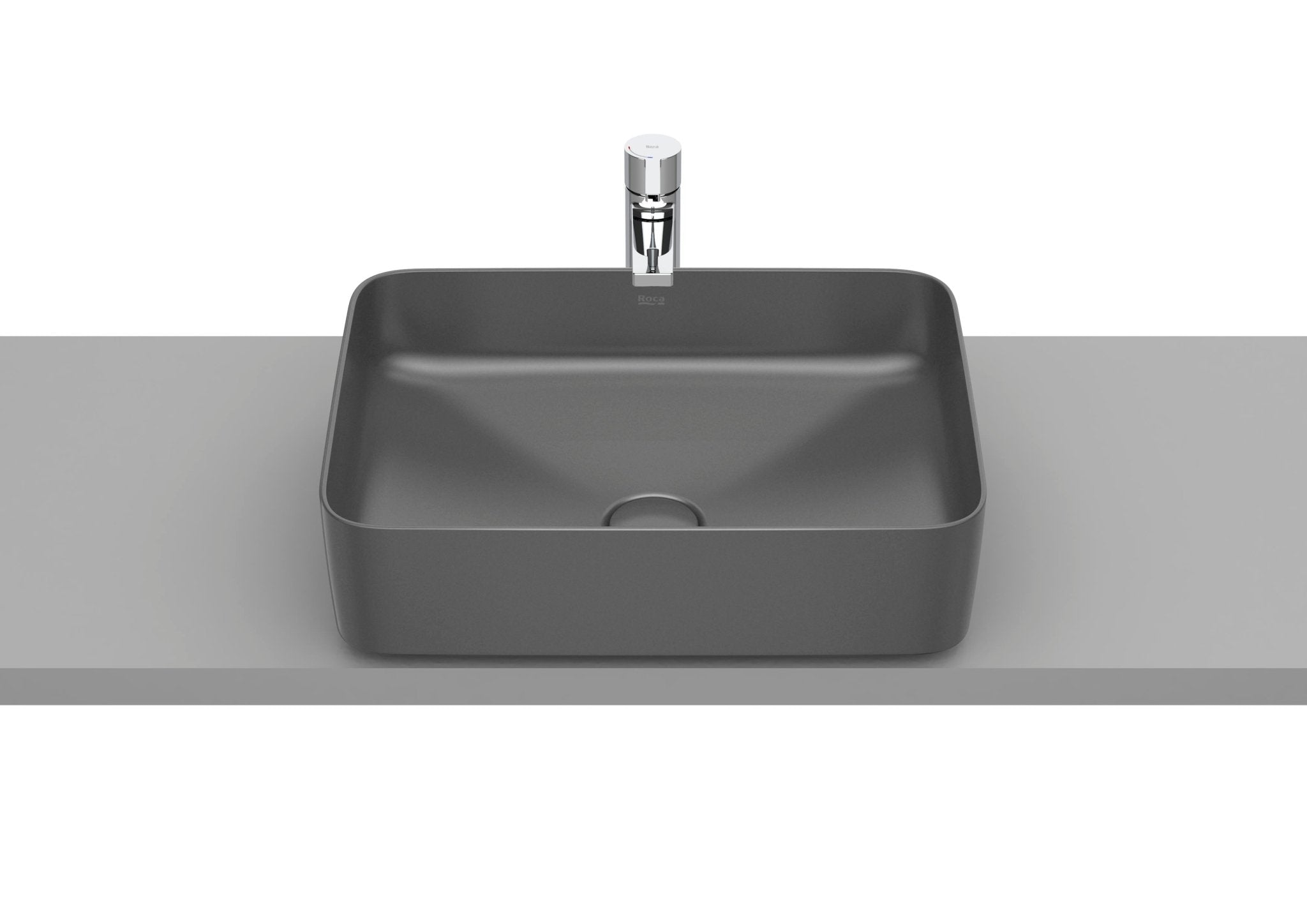 Roca - Square - Lavabo Inspira de Fineceramic® de sobre encimera - BricoandPool