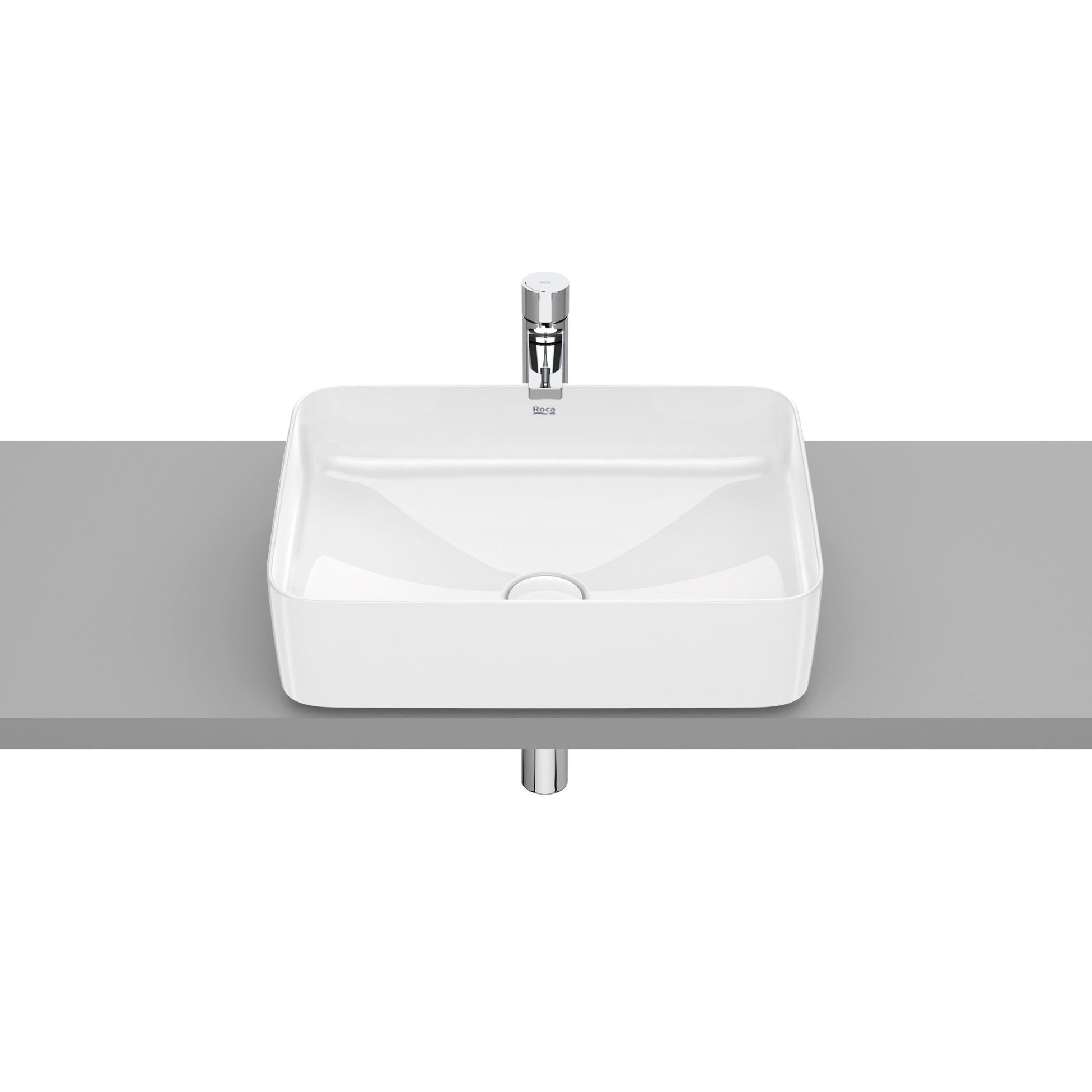 Roca - Square - Lavabo Inspira de Fineceramic® de sobre encimera - BricoandPool