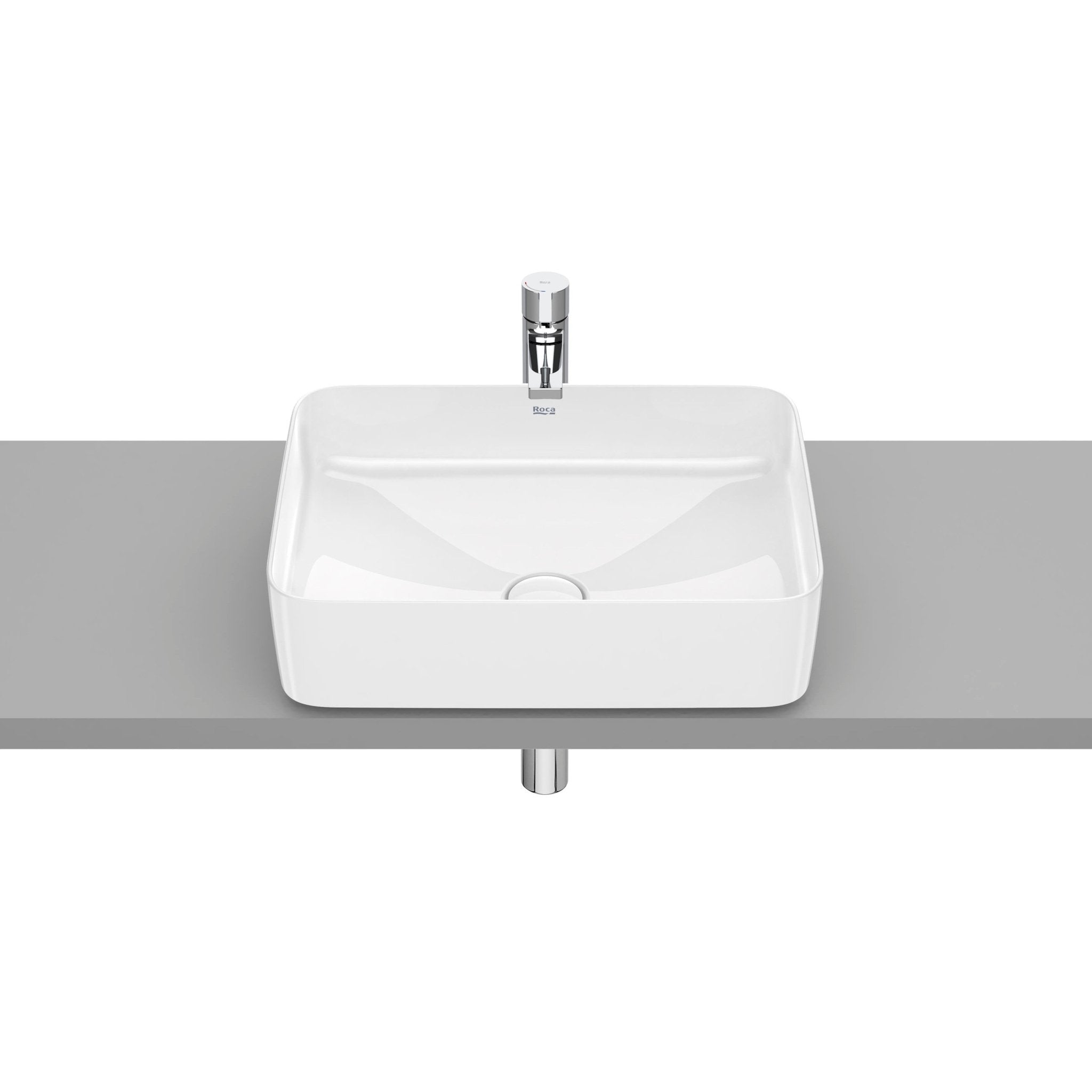 Roca - Square - Lavabo Inspira de Fineceramic® de sobre encimera - BricoandPool