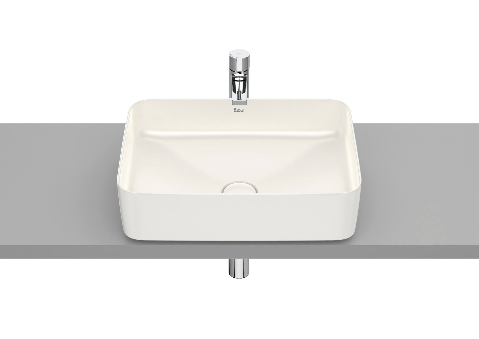 Roca - Square - Lavabo Inspira de Fineceramic® de sobre encimera - BricoandPool