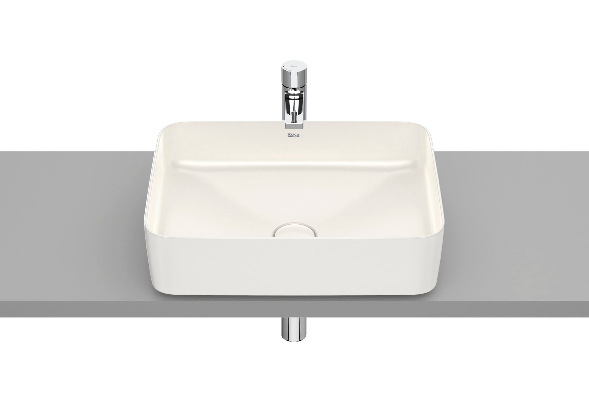 Roca - Square - Lavabo Inspira de Fineceramic® de sobre encimera - BricoandPool