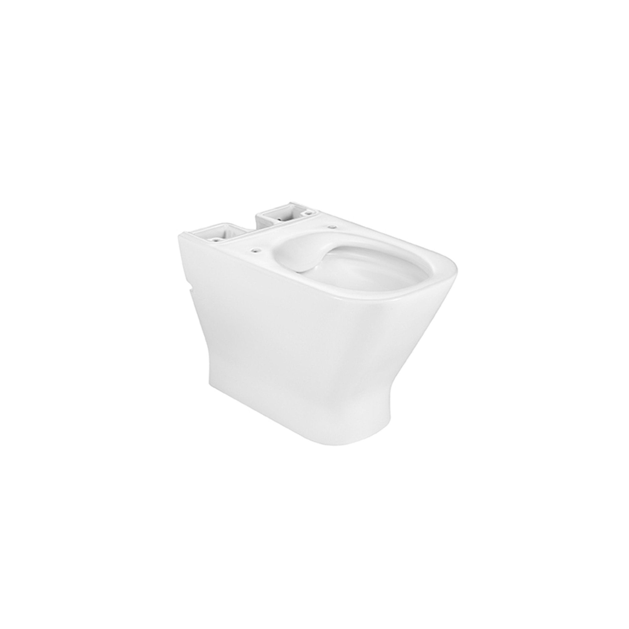 ROCA Square - Taza Roca Rimless® adosada a pared compacta con salida dual para inodoro de tanque bajo A34273A000 - BricoandPool