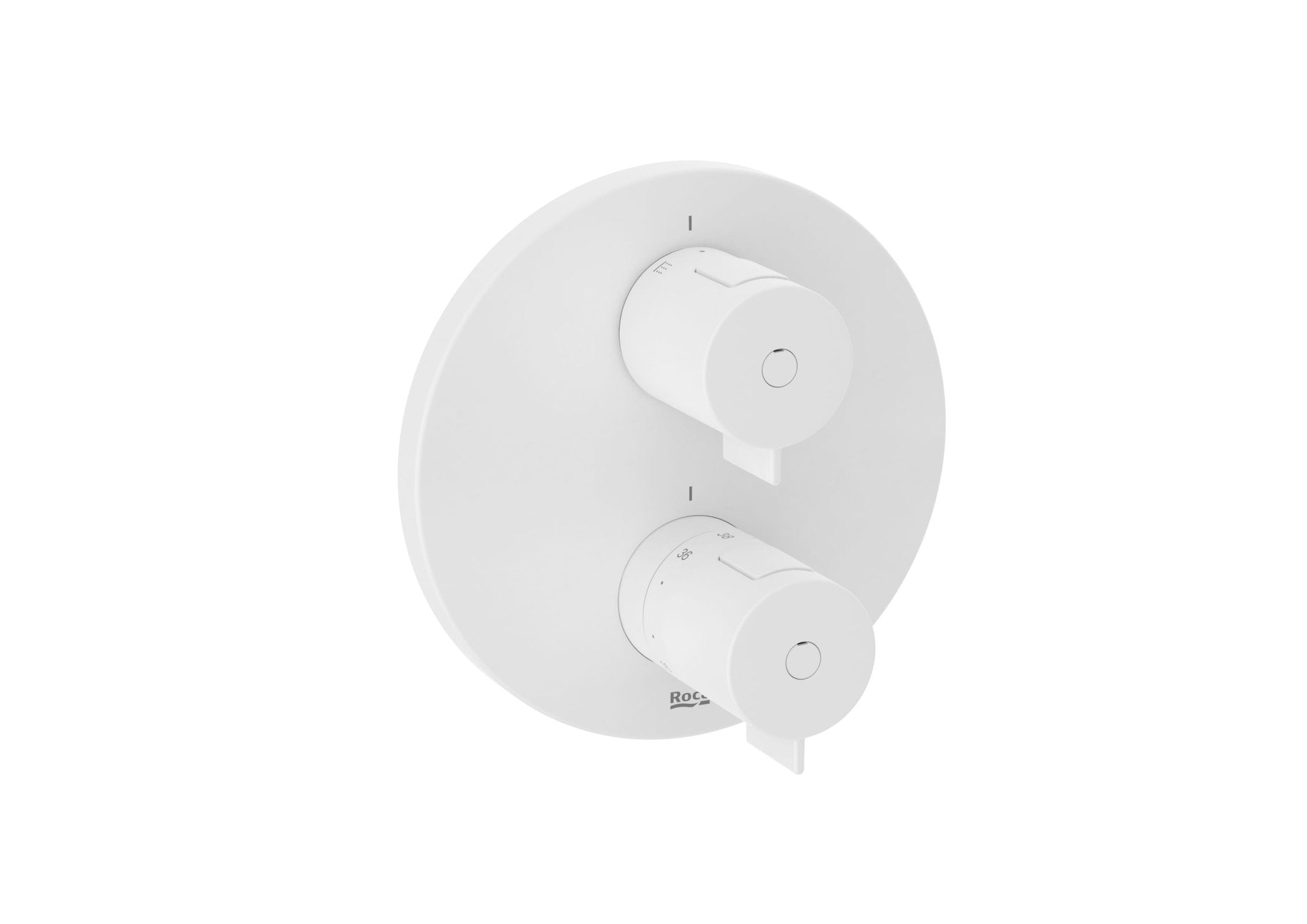 Roca - T - 500 grifería termostática empotrable para baño - ducha, blanco mate A5A0C18B00. - BricoandPool