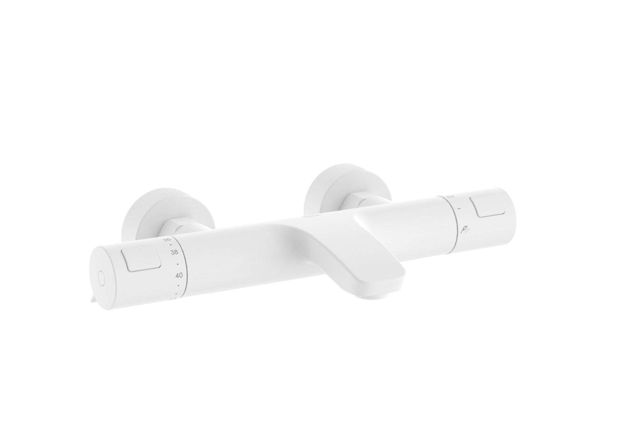 Roca - T - 500 grifería termostática exterior para baño - ducha con desviador - regulador de caudal, blanco mate A5A1E18B00. - BricoandPool