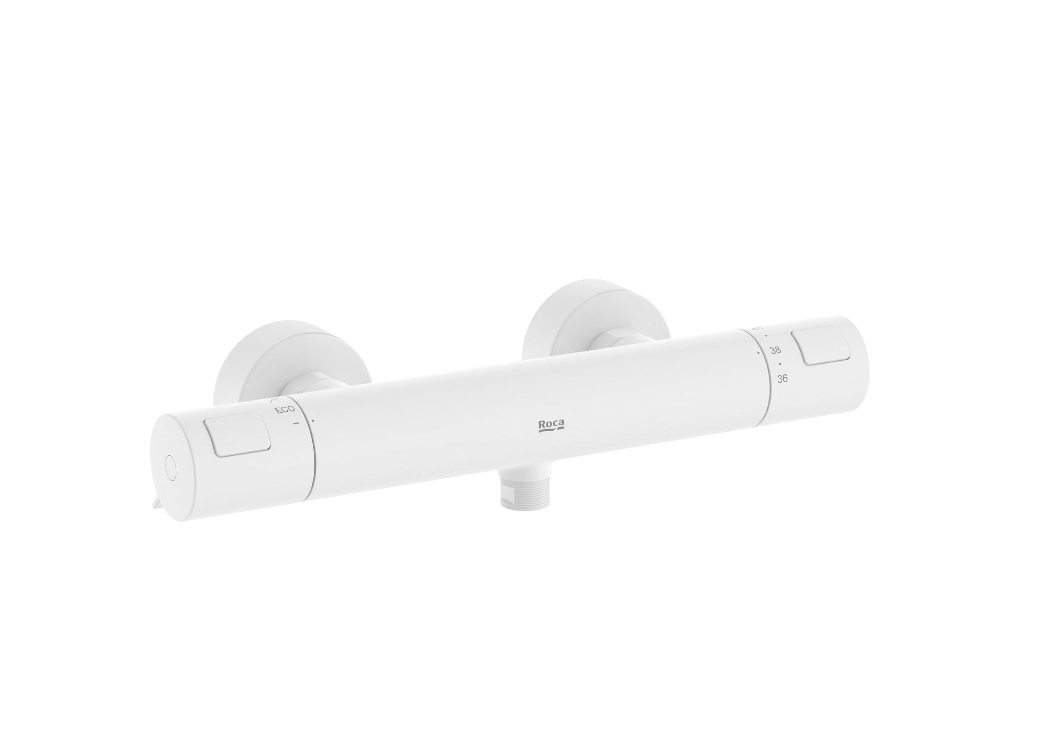 Roca - T - 500 grifería termostática exterior para ducha, blanco mate A5A2E18B00. - BricoandPool