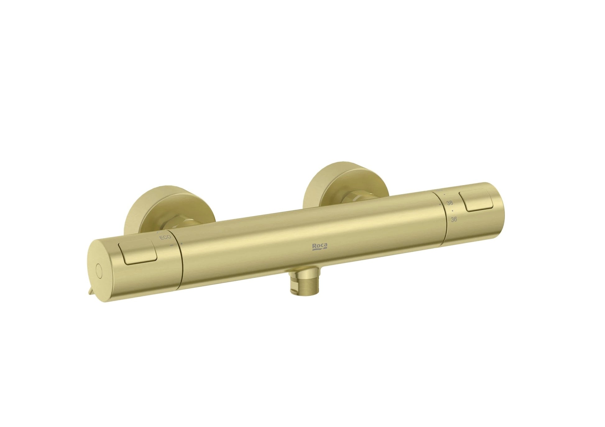 Roca - T - 500 grifería termostática exterior para ducha, oro cepillado A5A2E18VA0. - BricoandPool