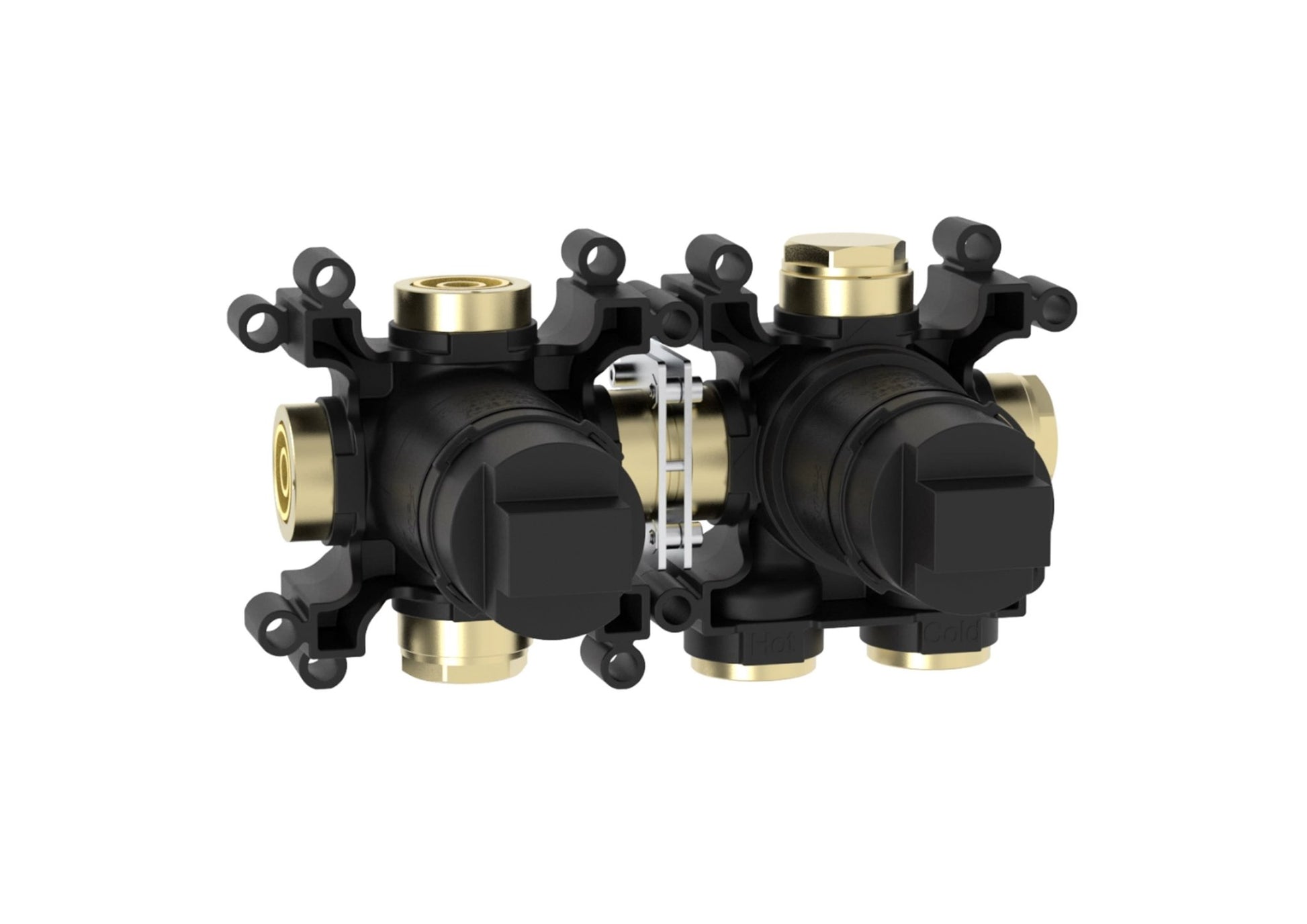 Roca - T - Multi cuerpo empotrable para grifería de baño - ducha de 2 vías, acabado cromado A5E204AC00. - BricoandPool