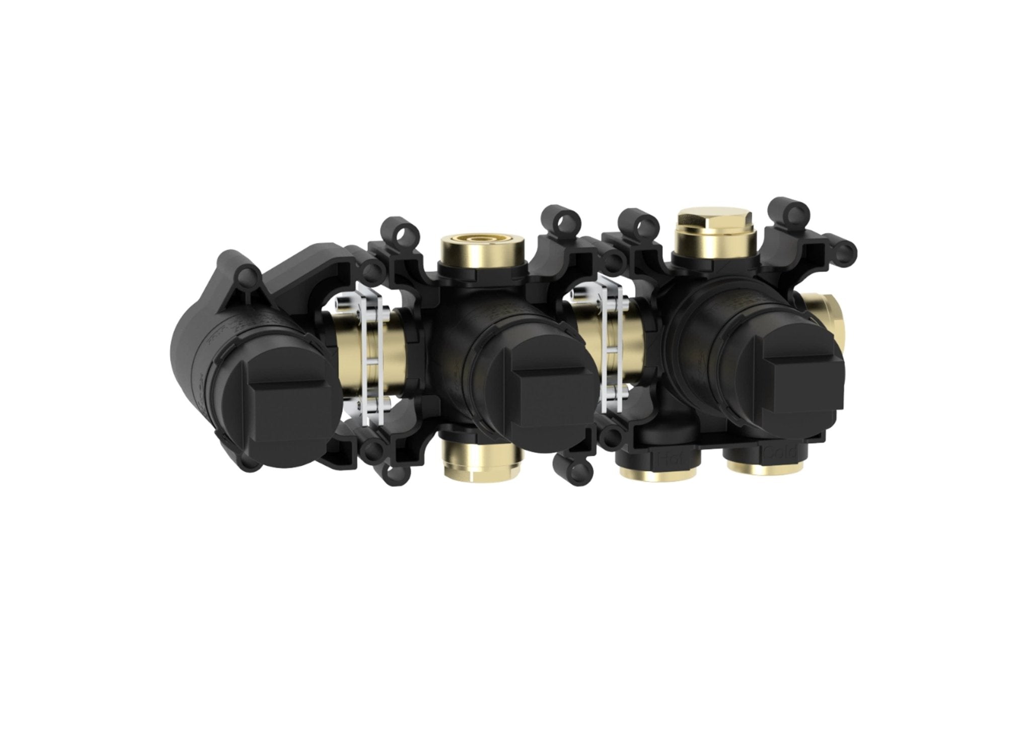 Roca - T - Multi cuerpo empotrable para grifería de baño - ducha de 2 vías, acabado cromado A5E214AC00. - BricoandPool