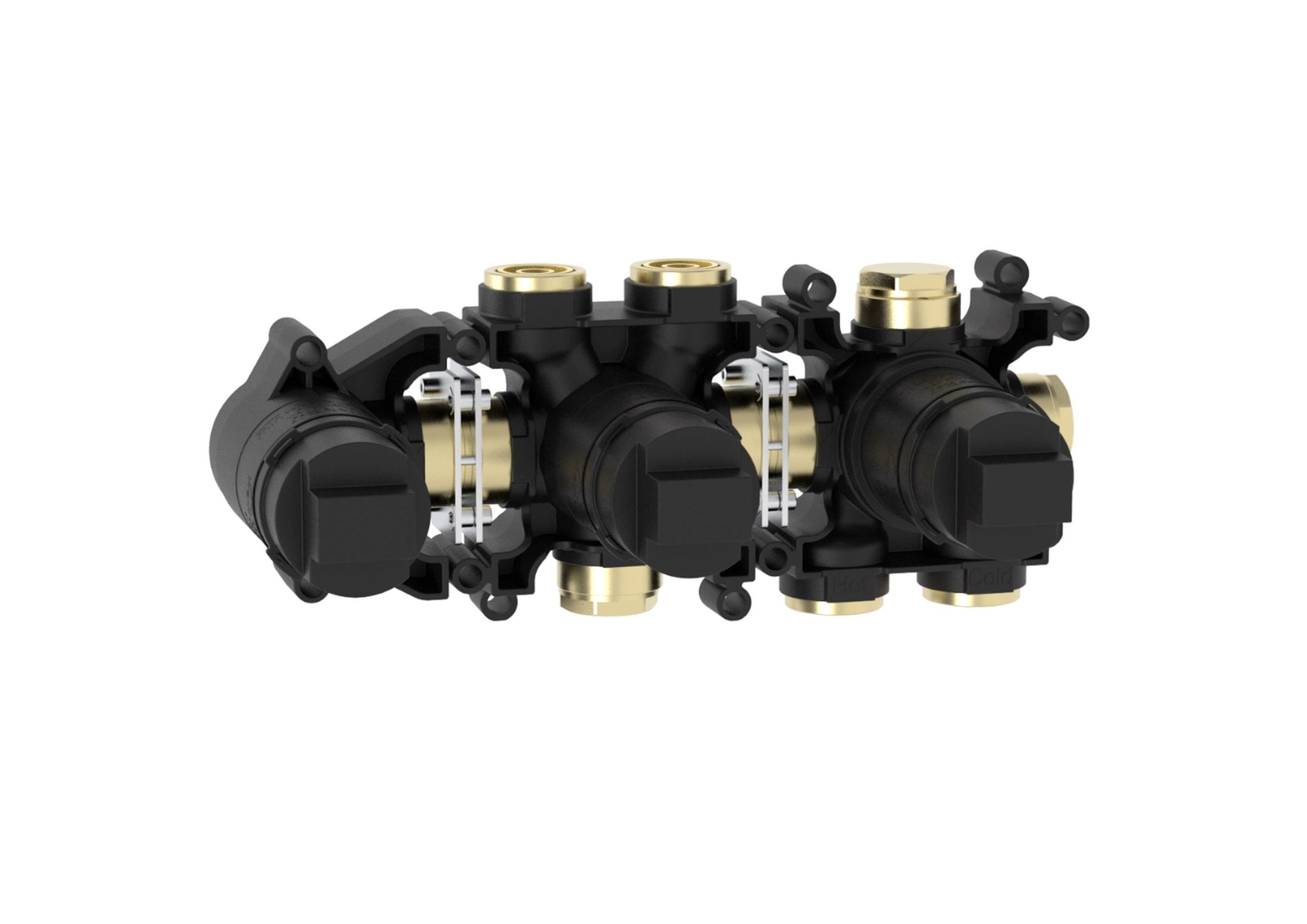 Roca - T - Multi cuerpo empotrable para grifería de baño - ducha de 3 vías, acabado cromado A5E234AC00. - BricoandPool