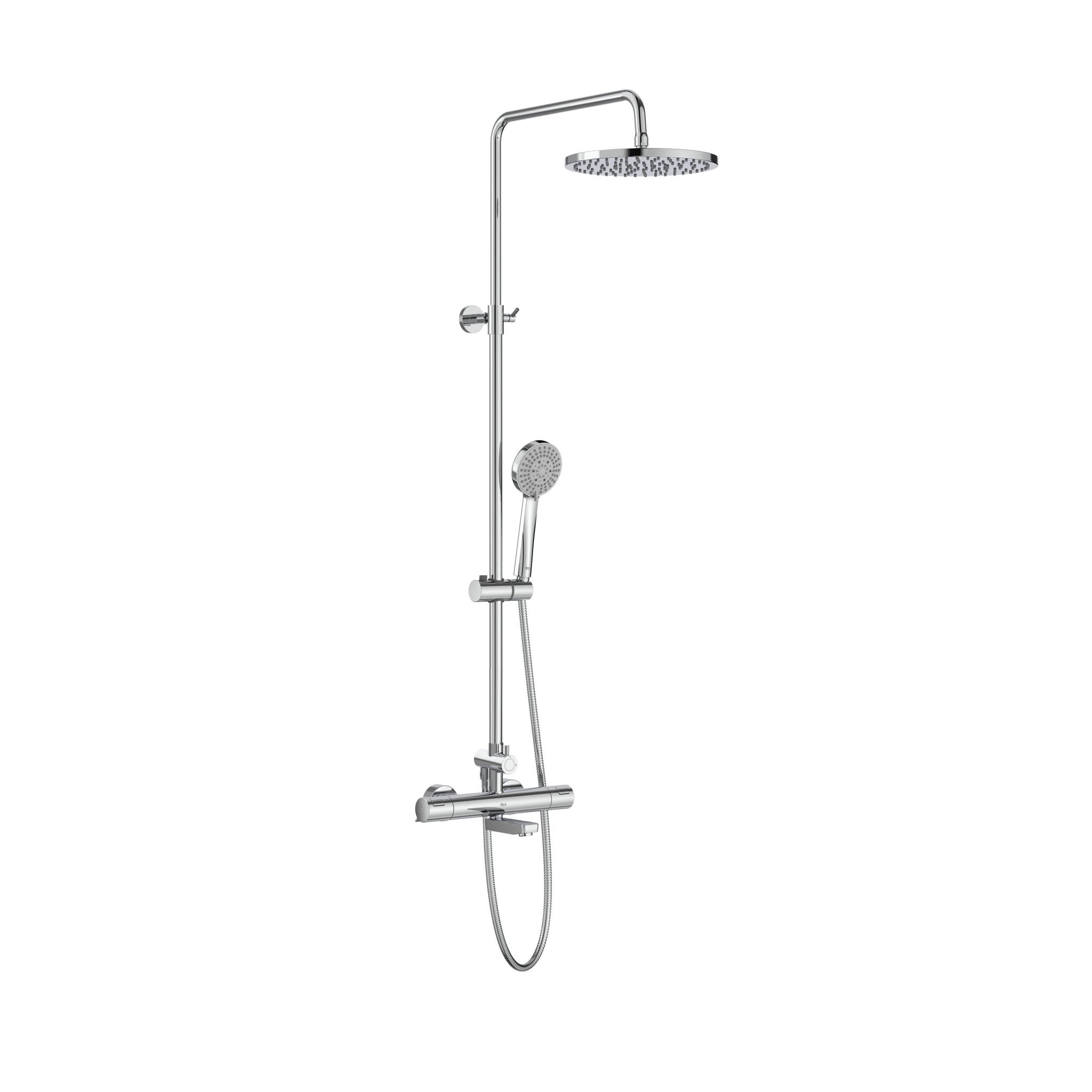 Roca - T - Plus - Columna de baño - ducha termostática Victoria cromada - BricoandPool