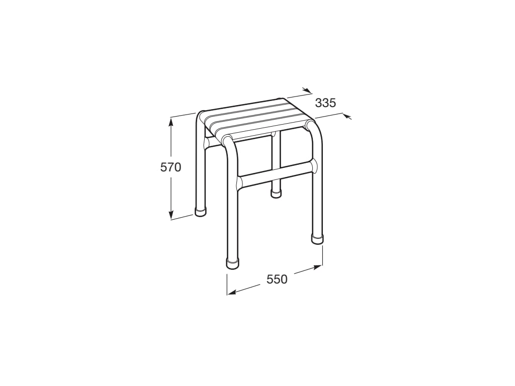 Roca - Taburete Access Pro antibacteriano A816988009 - BricoandPool