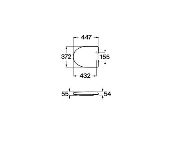 Roca - Tapa y asiento con aro abierto y apertura frontal para inodoro Access A80123C004 - BricoandPool