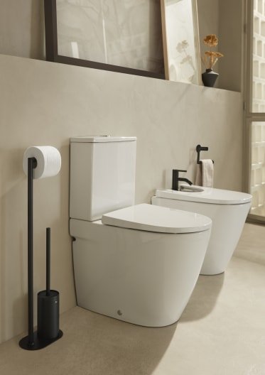 Roca - Tapa y asiento Ona de Supralit® para inodoro compacto con caída amortiguada A801E22001 - BricoandPool