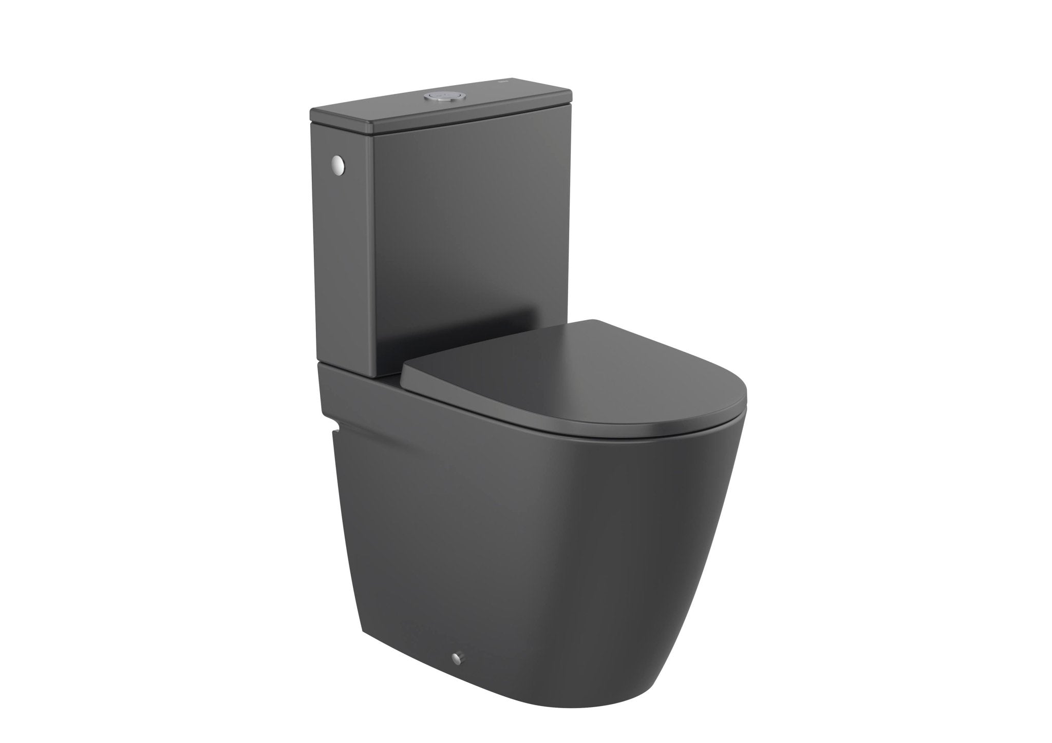 Roca - Tapa y asiento Ona de Supralit® para inodoro compacto negro mate - BricoandPool