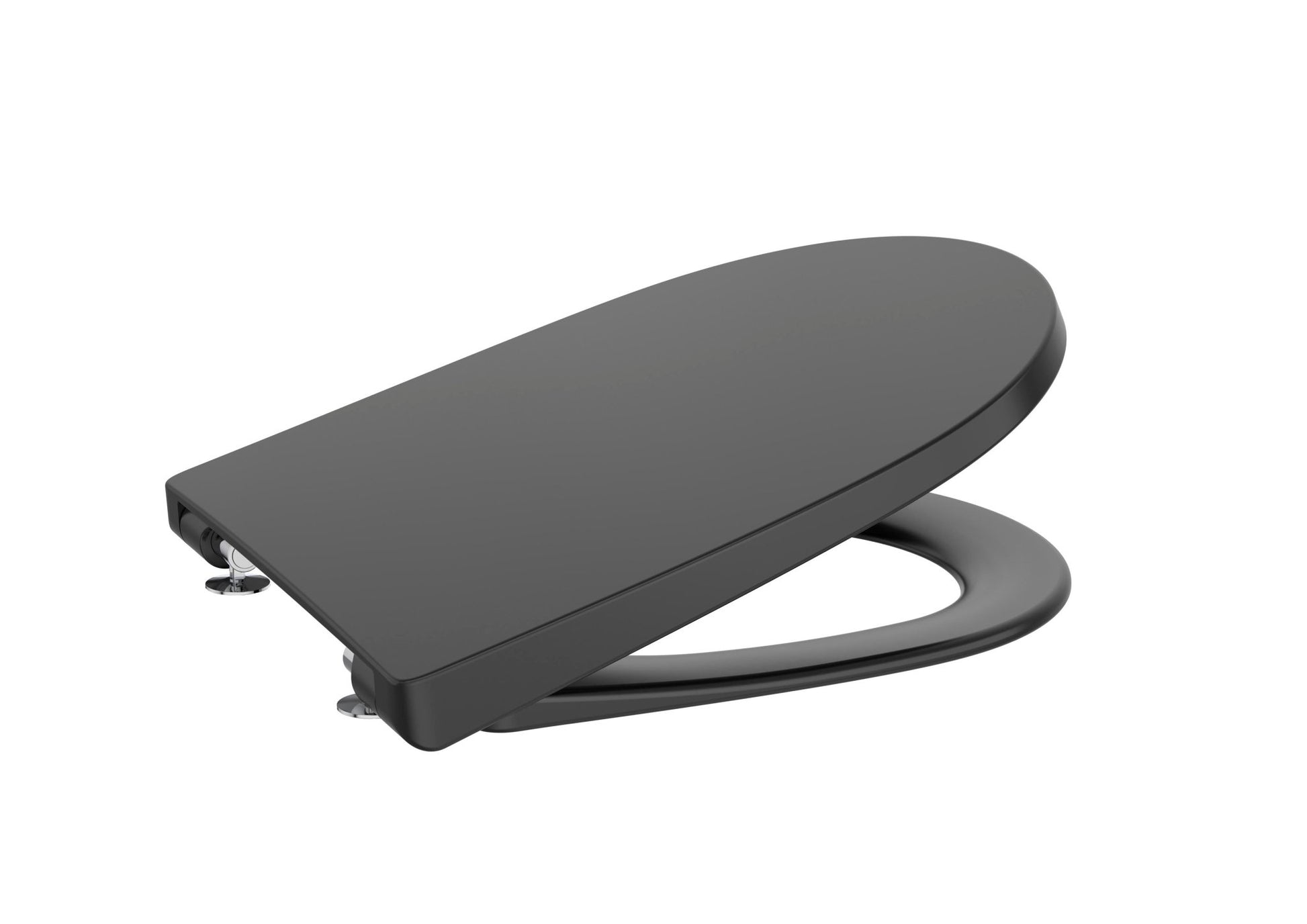 Roca - Tapa y asiento Ona de Supralit® para inodoro compacto negro mate - BricoandPool