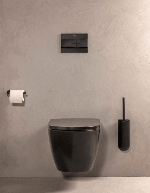 Roca - Tapa y asiento Ona de Supralit® para inodoro negro mate - BricoandPool