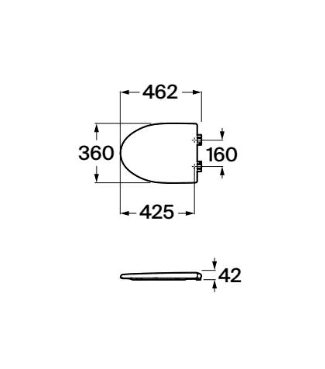 Roca - Tapa y asiento para inodoro America A801492004 - BricoandPool