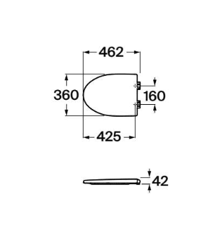 Roca - Tapa y asiento para inodoro America A801492914 - BricoandPool