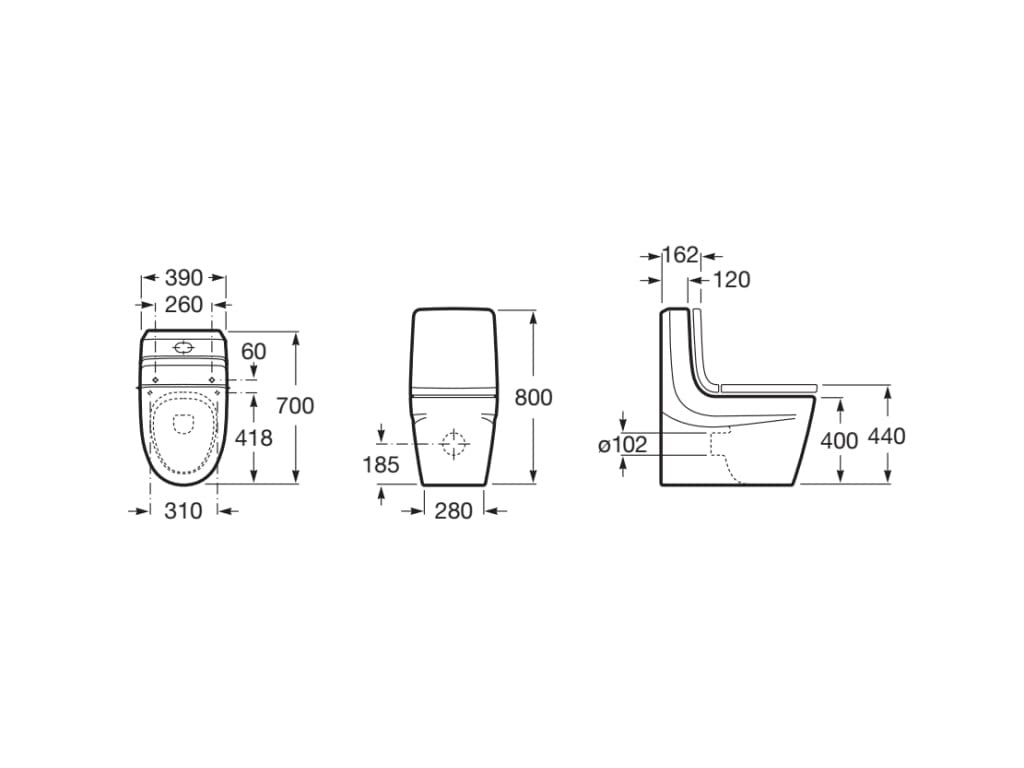 Roca - Tapa y asiento para inodoro Khroma A801652004 - BricoandPool