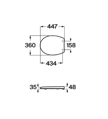 Roca - Tapa y asiento para inodoro Victoria Pergamon A801B6617B - BricoandPool