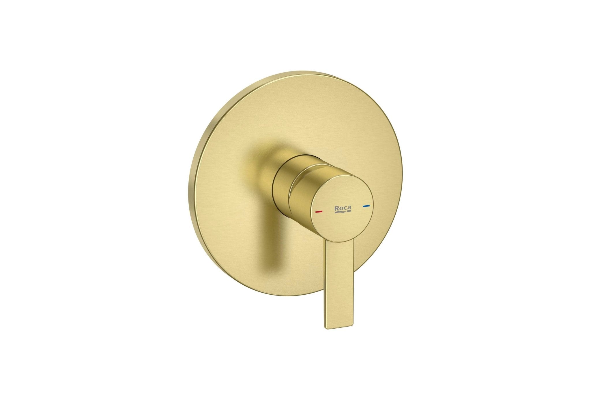 Roca - Targa grifería empotrable para ducha (1 vía), oro cepillado A5A2B5FVA0. - BricoandPool