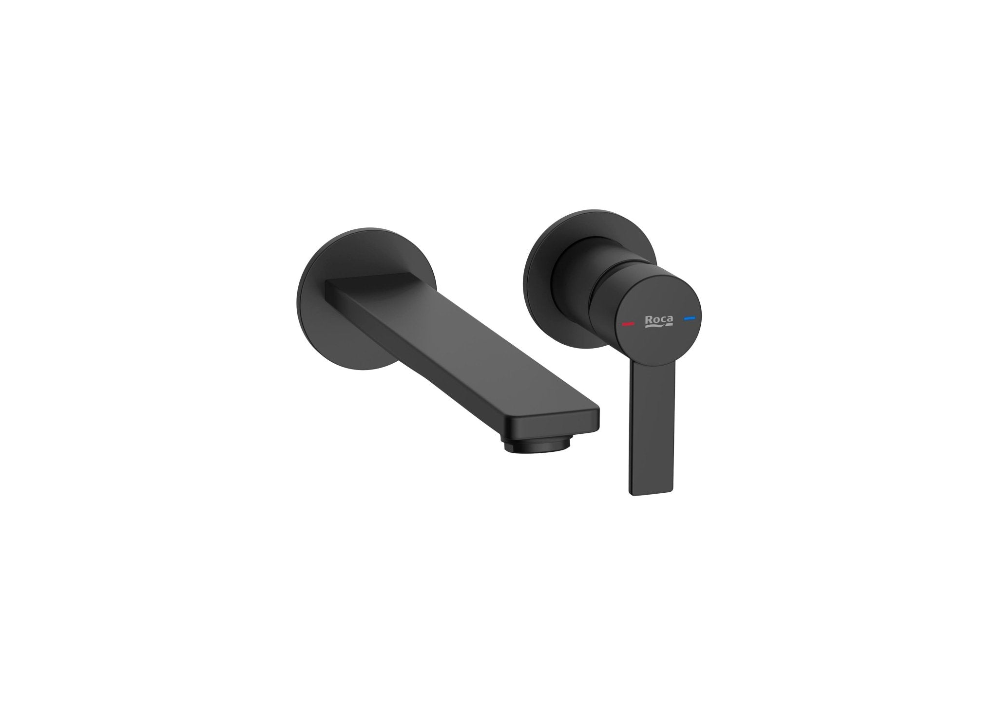 Roca - Targa grifería empotrable para lavabo, negro mate. - BricoandPool