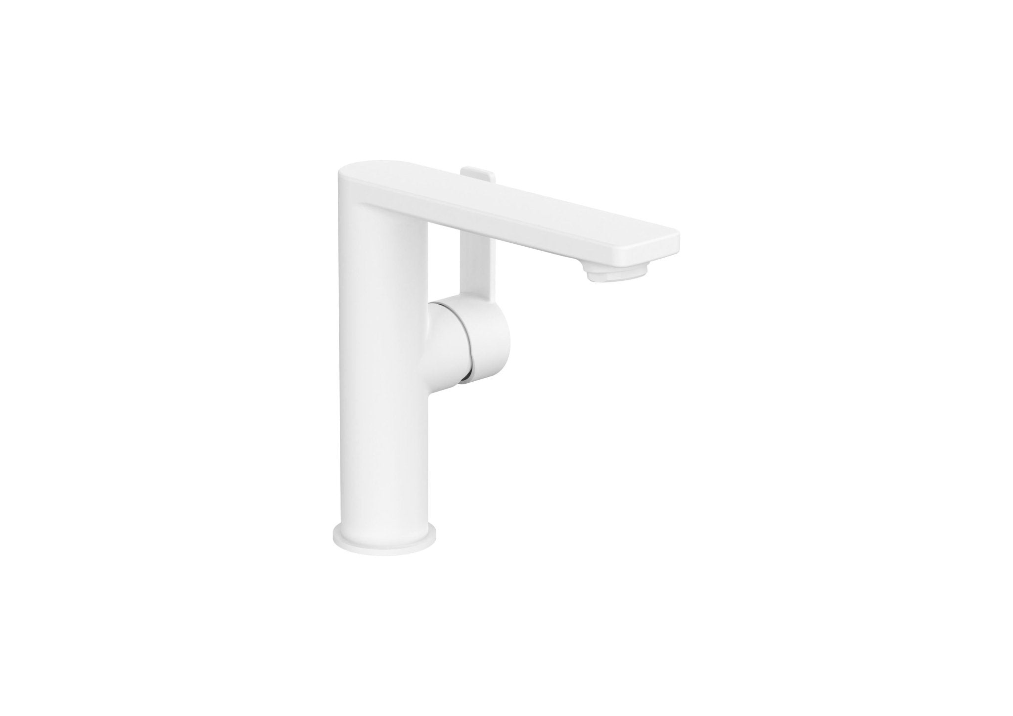 Roca - Targa grifería para lavabo con maneta lateral y cuerpo liso. Cold Start, blanco mate. - BricoandPool