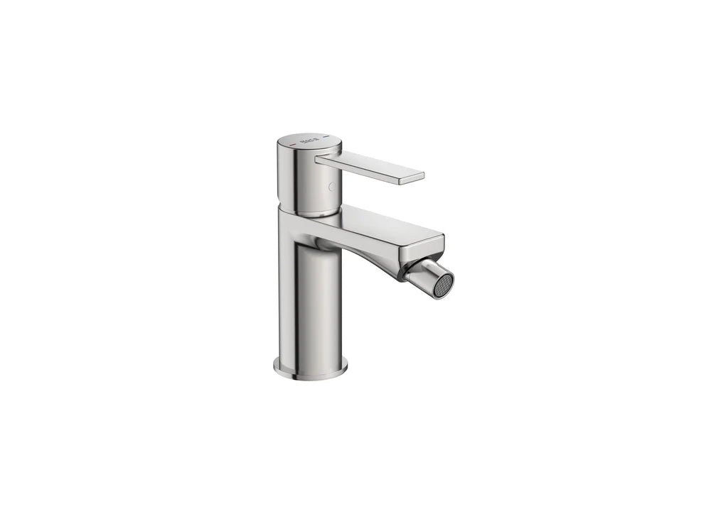 Roca - Targa grifo monomando bidé, acabado acero inoxidable. - BricoandPool