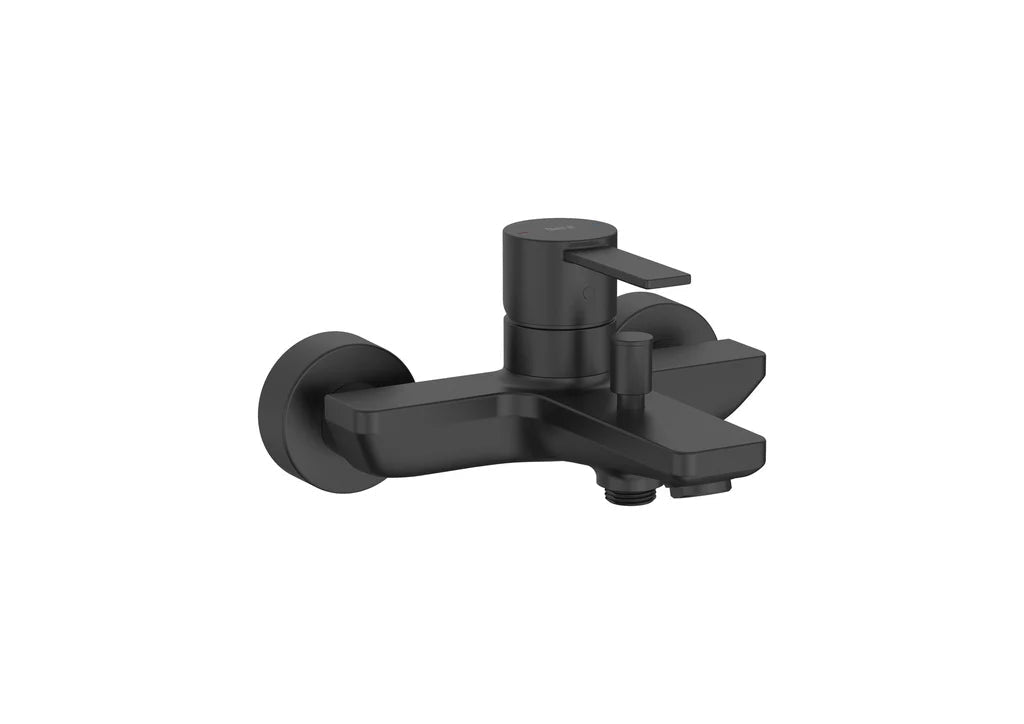 Roca - Targa grifo monomando para baño - ducha, con inversor automático, negro mate. - BricoandPool