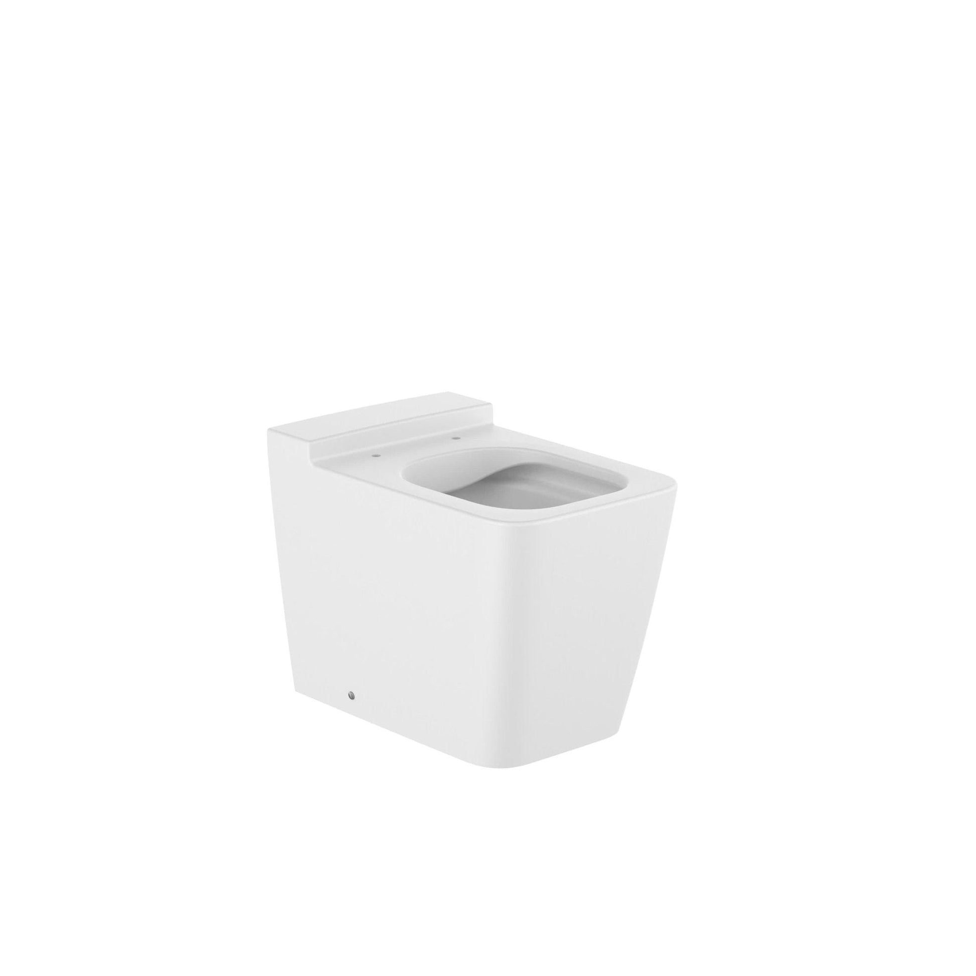 Roca - Taza Inspira Square Rimless adosada a pared con salida dual para inodoro de tanque alto o tanque empotrable - BricoandPool