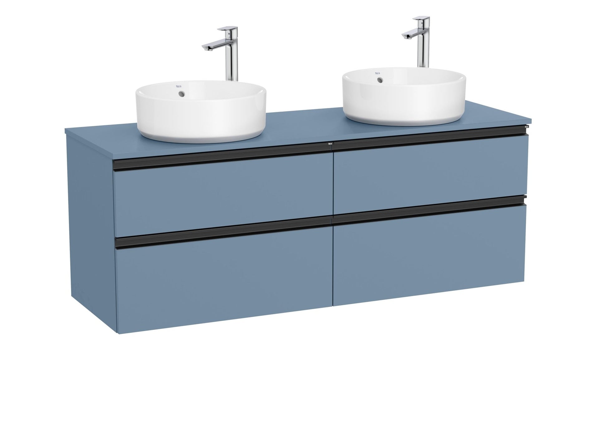 Roca - The Gap Mueble base de cuatro cajones para dos lavabos de sobre encimera - BricoandPool