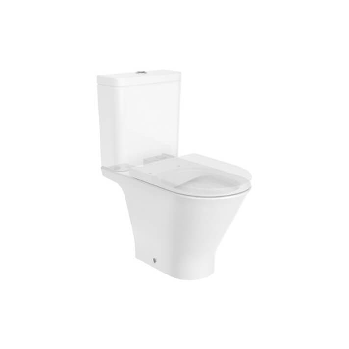 Roca - The Gap Round Rimless taza baja blanco - BricoandPool