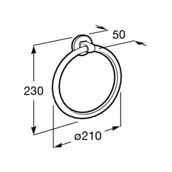 Roca - Toallero Anilla 210mm Hotels A816724001* - BricoandPool