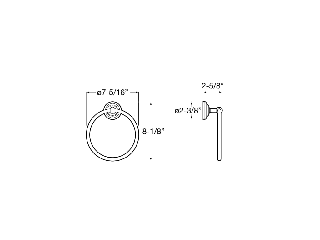 Roca - Toallero de anilla Carmen Cromado A817002001 - BricoandPool