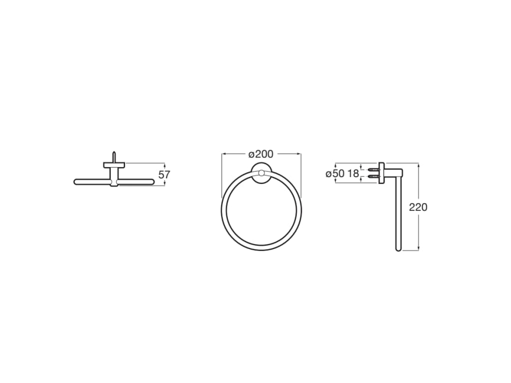 Roca - Toallero de anilla Compas Cromado A817681C00 - BricoandPool