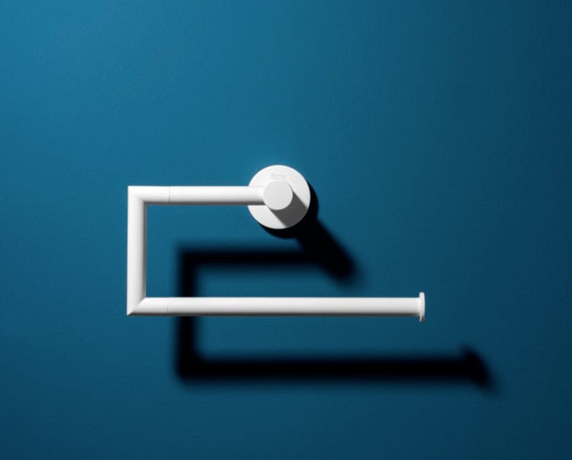 Roca - Toallero de anilla Hotels Round Blanco Mate A817579B00 - BricoandPool