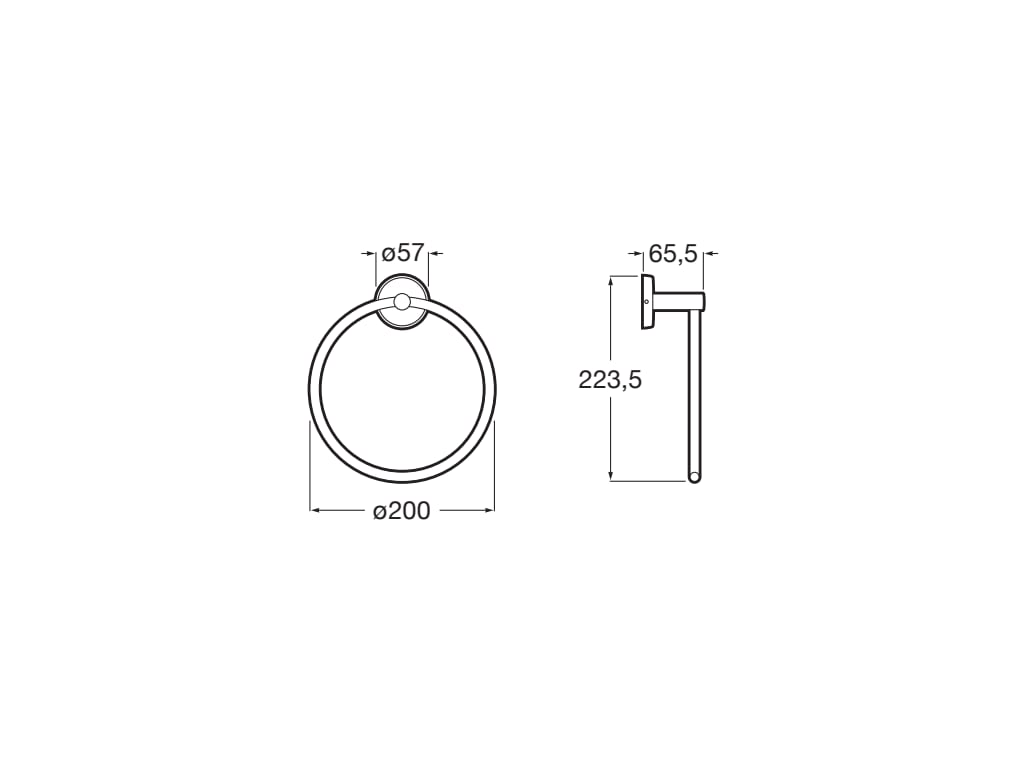 Roca - Toallero de anilla Twin Cromado A816711001 - BricoandPool