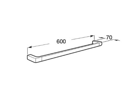 Roca - Toallero de lavabo Tempo 600 mm Cromado A817030001 - BricoandPool