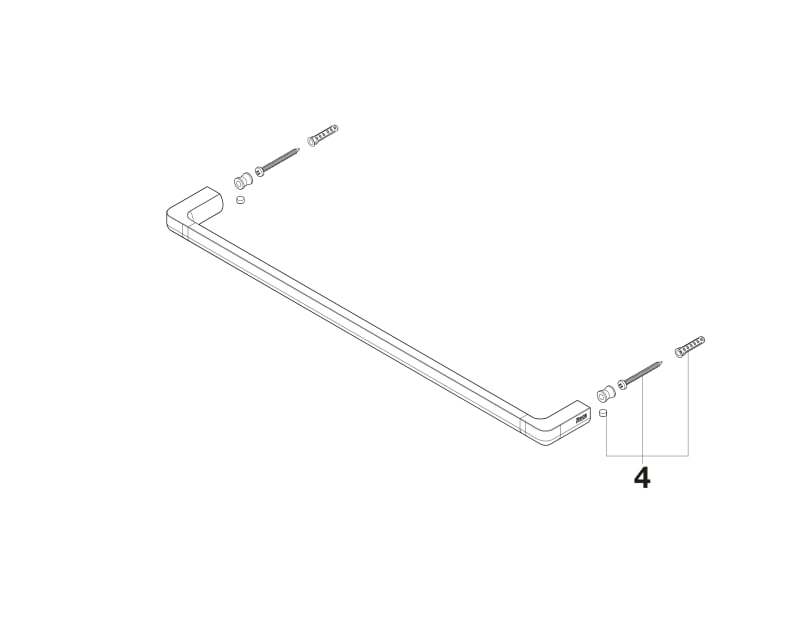 Roca - Toallero de lavabo Tempo 600 mm Negro Titanio Cepillado A817030NM0 - BricoandPool