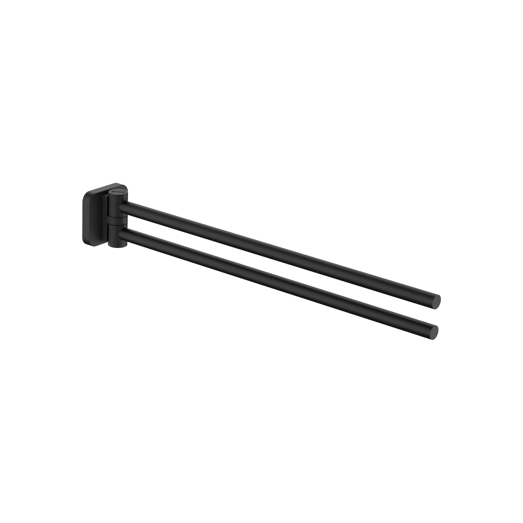 Roca - Toallero doble giratorio Victoria negro mate - BricoandPool