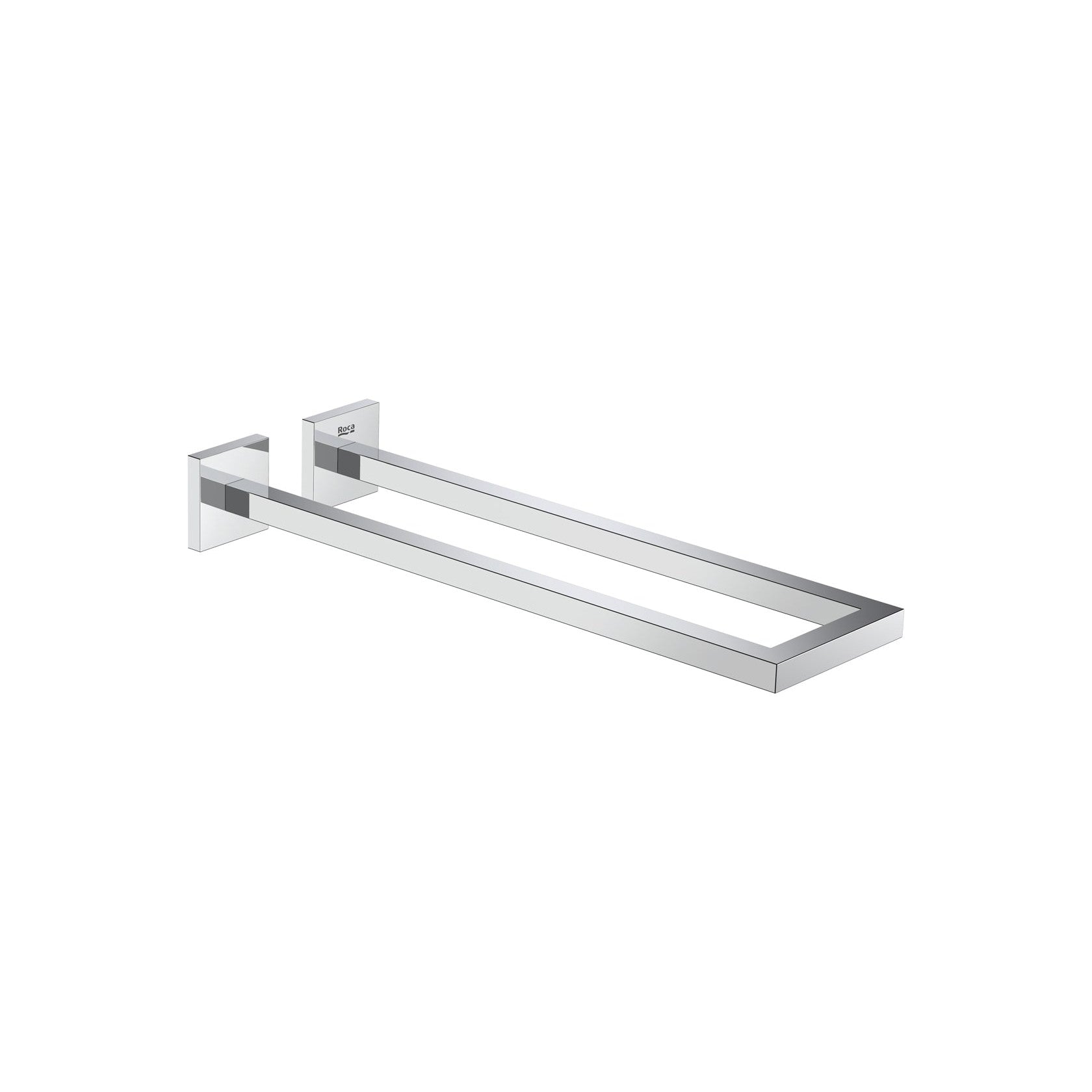 Roca - Toallero doble Square Round 150 x 400 x 56 mm Cromado A817608C00 - BricoandPool