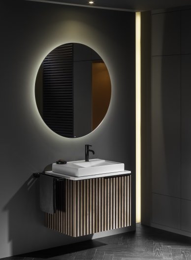 Roca - Toallero doble TEMPO 80 x 420 x 46 mm Negro Titanio Cepillado A817031NM0 - BricoandPool