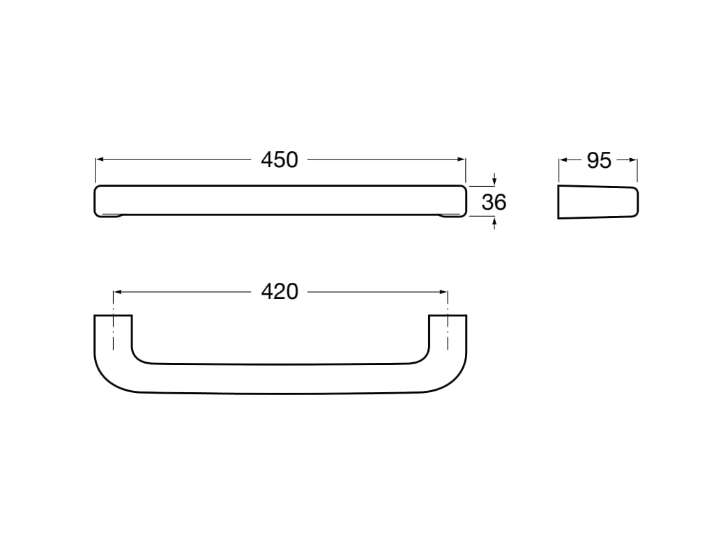 Roca - Toallero Onda 450 mm Blanco A3870ZG000 - BricoandPool